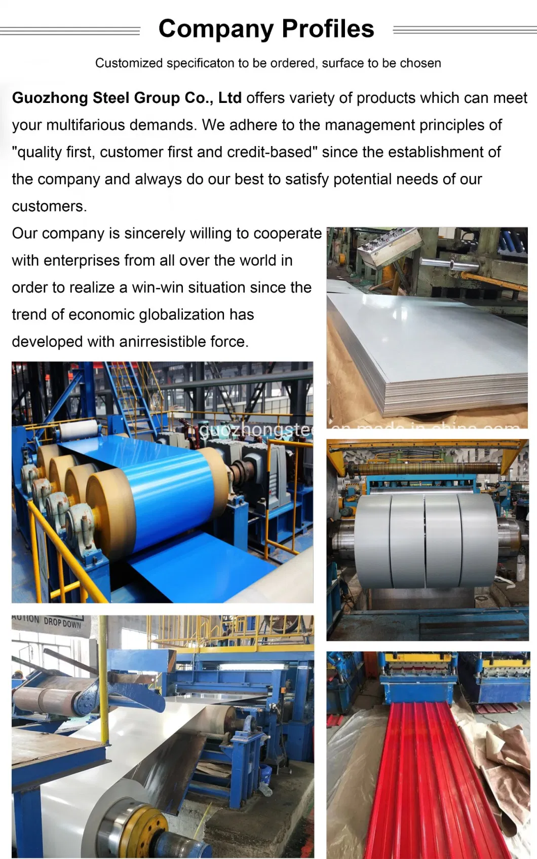 Color Coated Aluminum Coil/Stainless Steel Coil/Galvanized Steel Coil/PPGI/PPGL/Galvalume Sheet/Aluminum Sheet/Coil